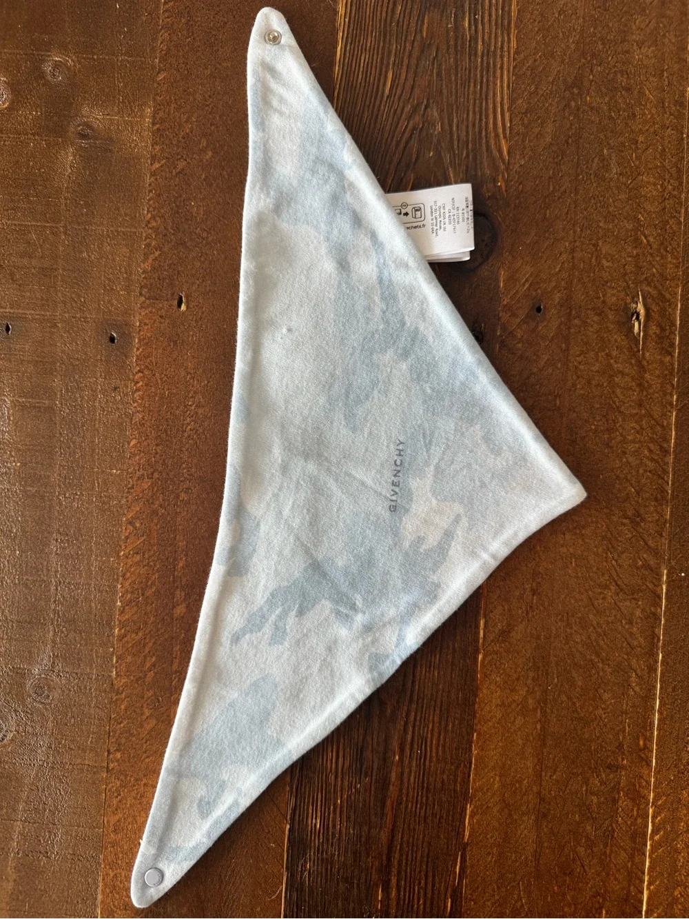 Givenchy Baby Blue/White Camouflage Bandana Bib - Sz 6months